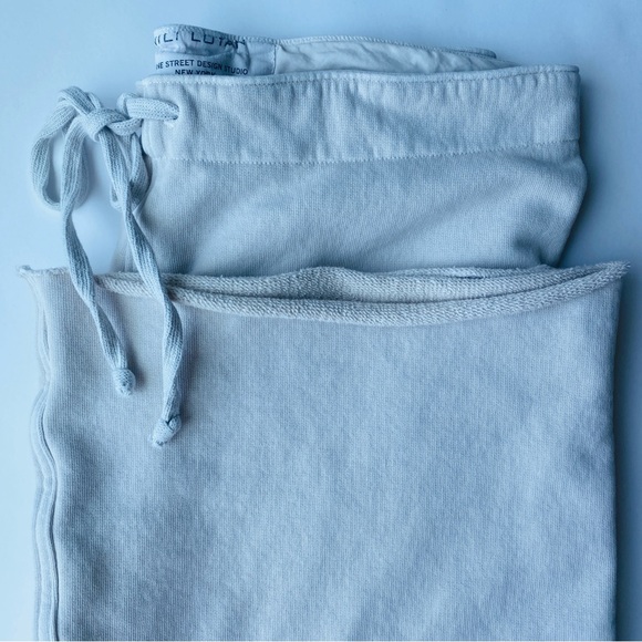 Nili Lotan Kiki Cream Wide Leg French Terrycloth Sweatpants Size Small (S) - Picture 3 of 11